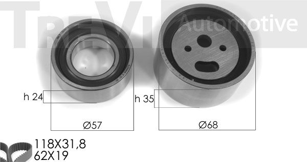 TREVI AUTOMOTIVE Zobsiksnas komplekts KD1020